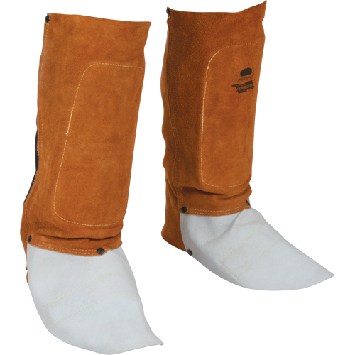 Leather Spats, 14" L, Lava Brown NTL Industrial