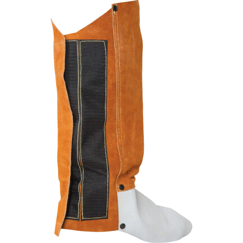 Leather Spats, 14" L, Lava Brown NTL Industrial