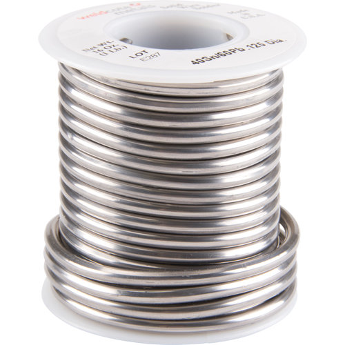 Common Solder, Lead-Based, 40% Tin 60% Lead, Solid Core, 0.125" Dia. NTL Industrial