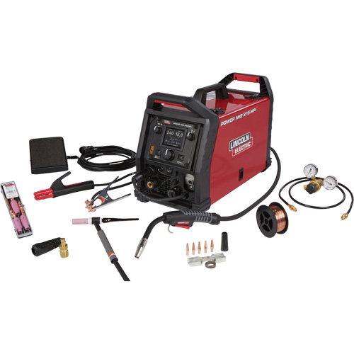 POWER MIG&reg; 215 MPi Multi-Process Welder TIG One-Pak&reg;, 120 V/230 V, 1 Ph, 60 Hz NTL Industrial