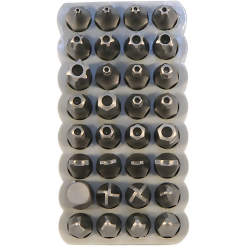 Jeu d'embouts inviolables, 32 Mcx, Hexagonale/&agrave; ergots/Torq-Set/Torx/Triple ailette NTL Industrial