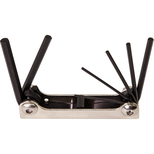 Folding Hex Key Set, 7 Pcs., Metric NTL Industrial