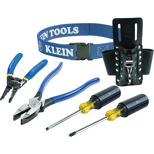 Trim-Out Tool Set with Leather Tool Pouch, 6 Pieces NTL Industrial