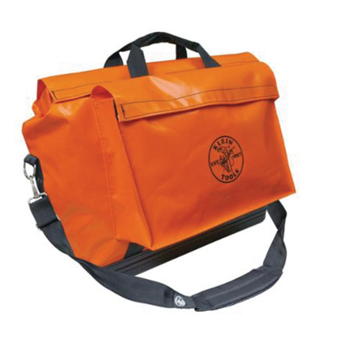 Vinyl Equipment Bag, Vinyl, 2 Pockets, Orange NTL Industrial