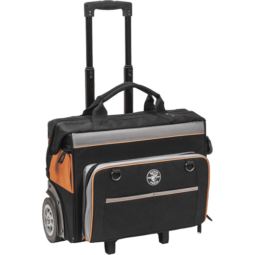 Sac &agrave; outils roulant Tradesman Pro, Polyester balistique, 24 pochettes, Noir/Orange NTL Industrial