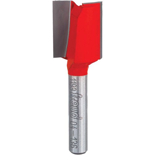 Router Bit - Double Flute Straight Bit, 5/8" Dia., 7/8" H, 2-1/8" L, 1/4" Shank NTL Industrial