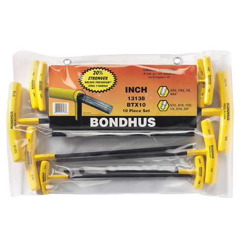 Ball Driver&reg; Hex Keys Set, 10 Pcs., Imperial NTL Industrial