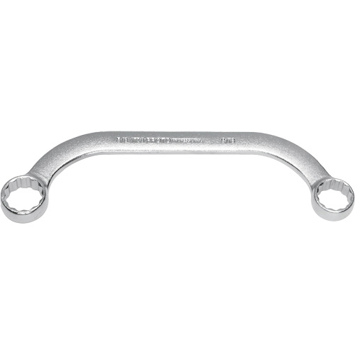 Box End Wrench, 12 Point, 5/8"/9/16", 15° Offset, Plain Finish NTL Industrial