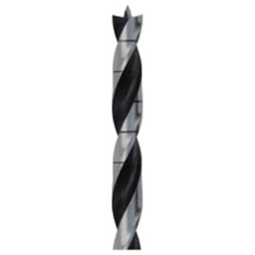 Brad Point Wood Bit, 1/2", 6" Length, 3/8" Shank NTL Industrial