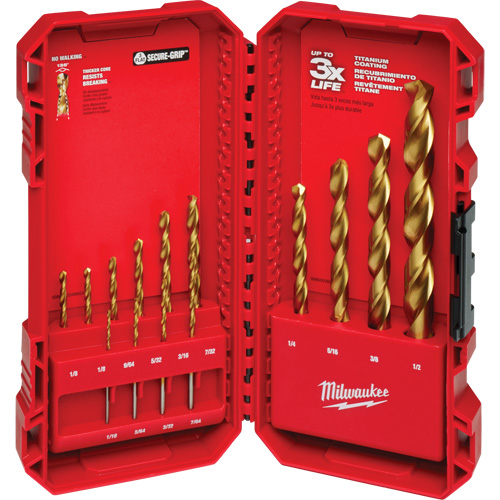 Thunderbolt&reg; Drill Bit Set, 14 Pieces, High Speed Steel NTL Industrial