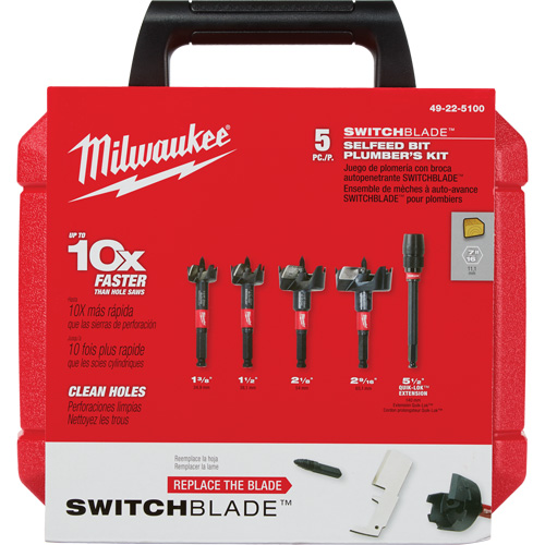 Jeu de forets autoaliment&eacute;s pour plombier Switchblade NTL Industrial