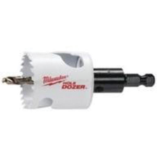 Scie-cloche Hole Dozer avec arbre, 1-3/4", Profondeur de la coupe 1-5/8", Bim&eacute;tal NTL Industrial