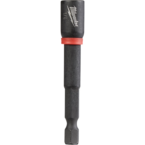 Shockwave Impact Duty Nut Driver, 1/4" Tip, 1/4" Drive, 2-9/16" L, Magnetic NTL Industrial