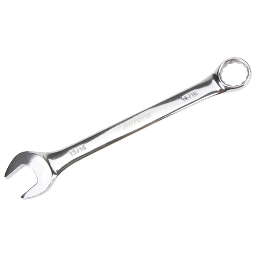 Combination Wrench, 12 Point, 15/16", Chrome Finish NTL Industrial