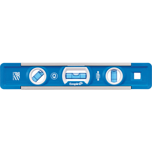 True Blue&reg; Torpedo Level, 9" L, Aluminum, 3 Vials, Magnetic NTL Industrial