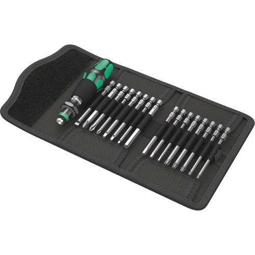 Kraftform Kompakt 60 Screwdriver & Bit Set 17-PC, 6-3/32" L, Plastic Handle NTL Industrial