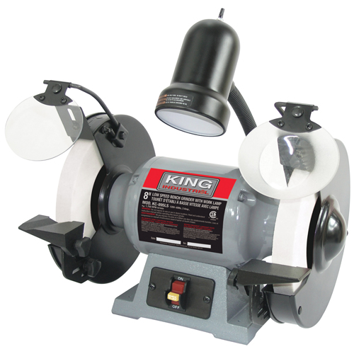Bench Grinder, 8" Wheel Diameter, 1/2 HP, 1750 RPM NTL Industrial