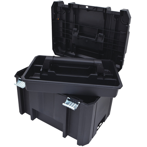 TSTAK&reg; Deep Box, 17-1/4" x 13" x 11-7/8", Black NTL Industrial