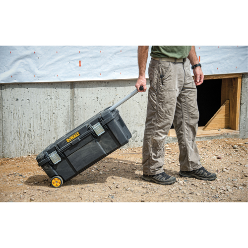 Tool Box on Wheels, 12-1/2" W x 28-1/2" D x 12" H, Black NTL Industrial