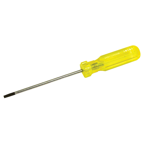 Electrician's Slotted Screwdriver, 5/32" Tip, Round, 7-3/4" L, Plastic Handle NTL Industrial
