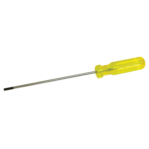 Tournevis &agrave; fente d'&eacute;lectricien, Tige de 5/32", Ronde, 9-1/2" lo, Prise en Plastique NTL Industrial