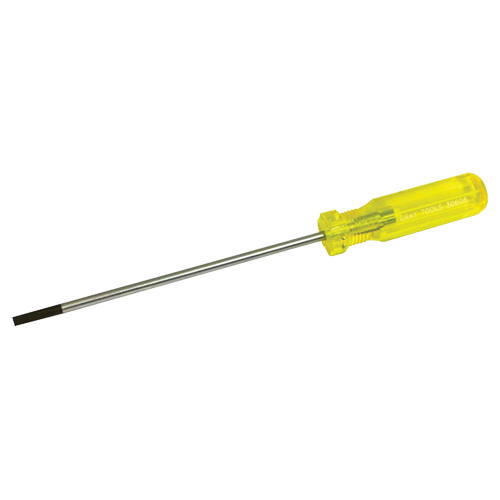 Tournevis &agrave; fente d'&eacute;lectricien, Tige de 3/16", Ronde, 9-1/2" lo, Prise en Plastique NTL Industrial