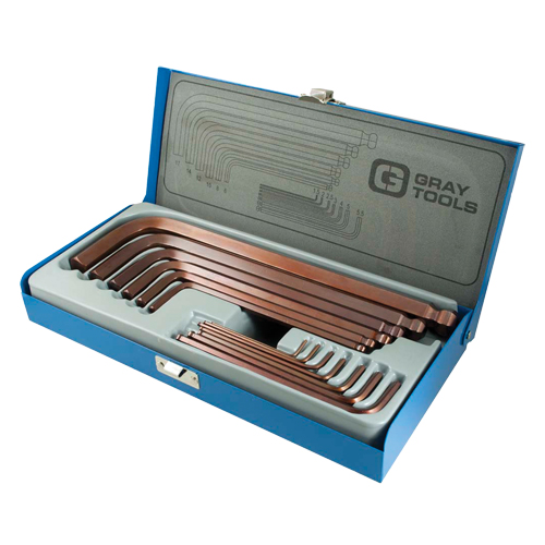 Long Arm Ball Hex Key Set, 13 Pcs., Metric NTL Industrial