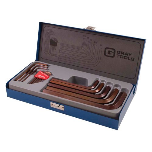 Hex Key Set, 15 Pcs., Imperial NTL Industrial
