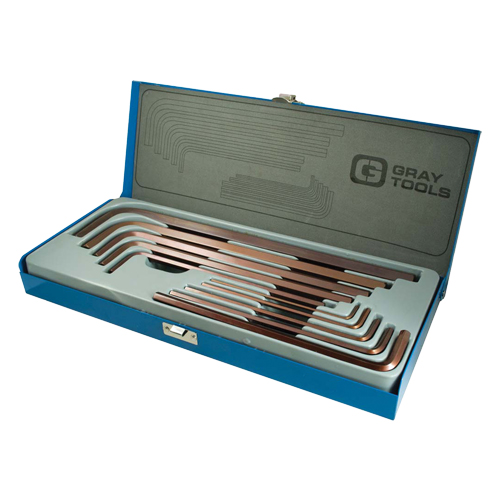 Extra Long Arm Hex Key Set, 10 Pcs., Imperial NTL Industrial