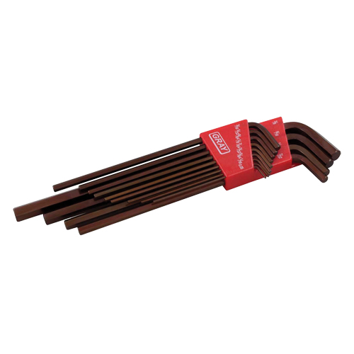 Extra Long Arm Hex Key Set, 13 Pcs., Imperial NTL Industrial