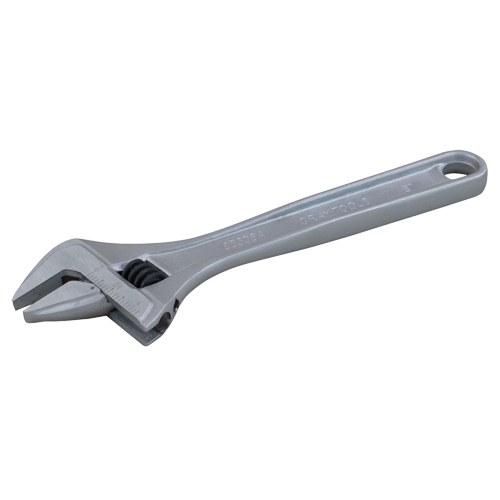 Adjustable Wrench, 6" L, 1" Max Width, Plain NTL Industrial