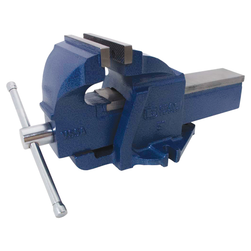 &eacute;tau d'&eacute;tabli en fonte ductile pour m&eacute;canicien, Largeur des m&acirc;choires 5", Profondeur de la gorge 3-3/10" NTL Industrial