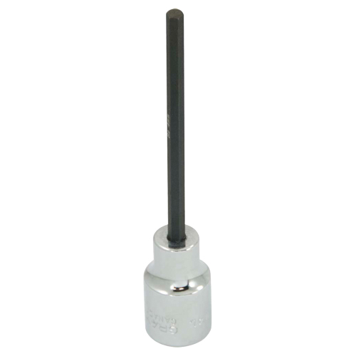 Extra Long Bit Socket, 4 mm x 4" L, 3/8" Drive NTL Industrial