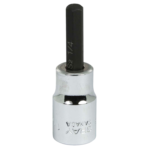 Bit Socket, 1/4" x 2-3/10" L, 3/8" Drive NTL Industrial