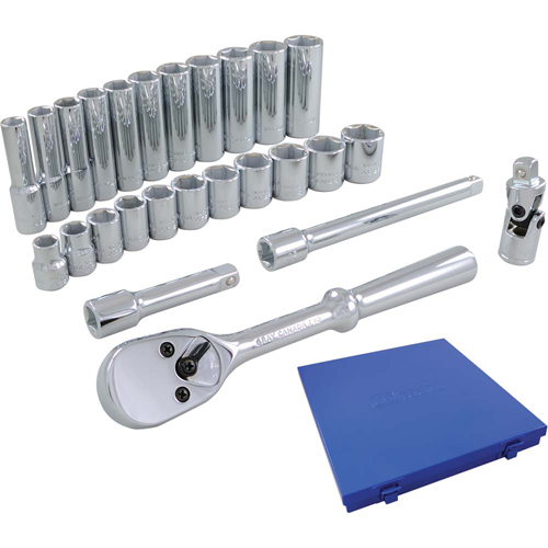 Jeu de douilles et accessoires, 26 Mcx, Prise de 3/8", Profond NTL Industrial