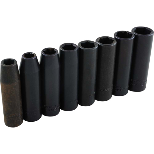 Jeu de douilles, 8 Mcx, Chocs, Prise de 3/8", Profond NTL Industrial