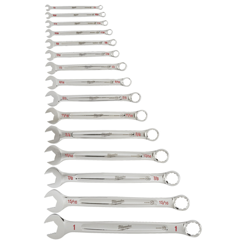 Wrench Set, Combination, 15 Pieces, Imperial NTL Industrial