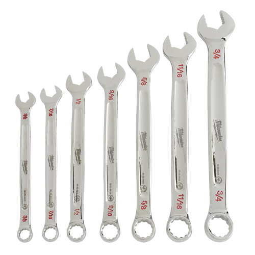 Combination Wrench Set, Combination, 7 Pieces, Imperial NTL Industrial