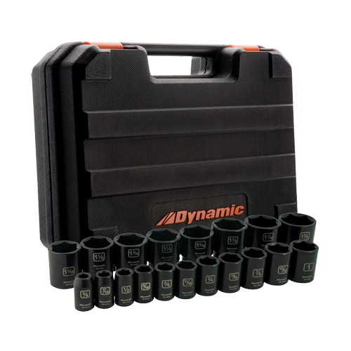 SAE Socket Set, 19 Pcs, Impact, 1/2" Drive Size NTL Industrial