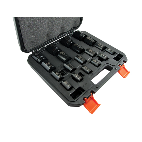 SAE Socket Set, 19 Pcs, Impact, 1/2" Drive Size NTL Industrial
