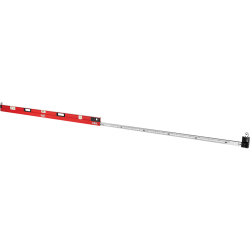Niveau extensible RedStick, Poutre en I, 12' lo, Aluminium, 3, Magn&eacute;tique NTL Industrial