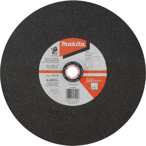 Abrasive Cut-Off Wheel, 14" x 3/32", 1" Arbor, Type 1, Aluminum Oxide, 4400 RPM NTL Industrial