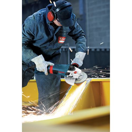 High Performance Large Angle Grinder, 9", 120 V, 15 A, 6500 RPM NTL Industrial