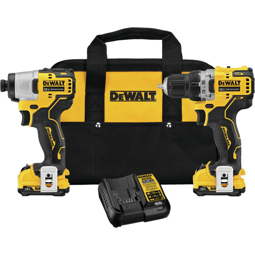 Trousse de perceuse et de tournevis &agrave; percussion &agrave; moteur sans balai Xtreme, Lithium-ion, 12 V NTL Industrial