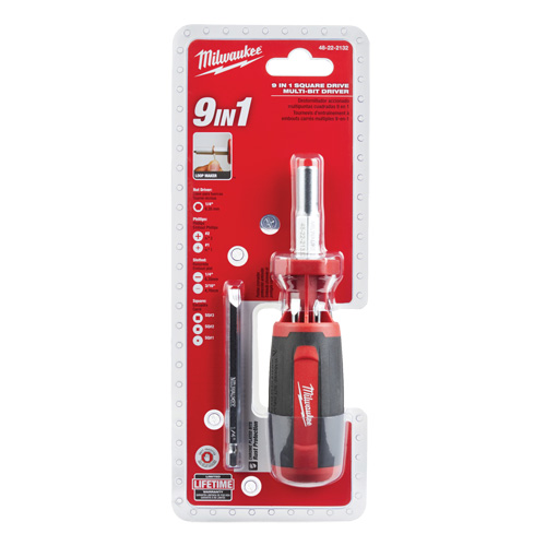 Tournevis &agrave; embouts multiples 9 en 1, 9" lo, Prise Coussin&eacute;e NTL Industrial