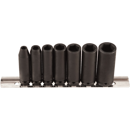 Jeu de douilles, 7 Mcx, Chocs, Prise de 1/4", Profond NTL Industrial