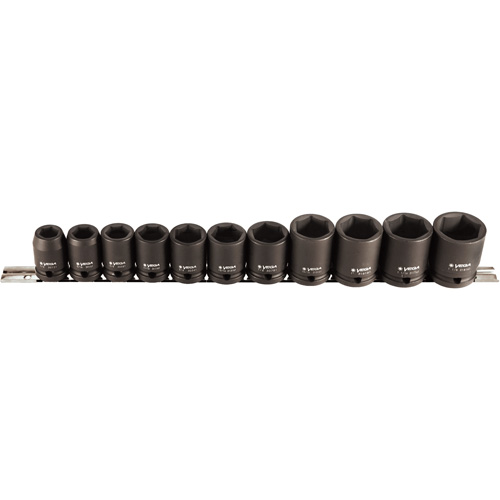Socket Set, 11 Pcs, Impact, 1/2" Drive Size NTL Industrial