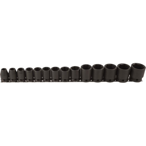 Socket Set, 14 Pcs, Impact, 1/2" Drive Size NTL Industrial