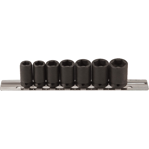 Jeu de douilles magn&eacute;tiques, 7 Mcx, Chocs, Prise de 1/4" NTL Industrial