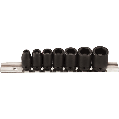Jeu de douilles magn&eacute;tiques, 7 Mcx, Chocs, Prise de 1/4" NTL Industrial